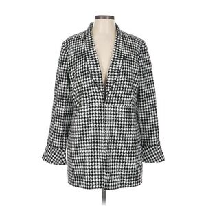The Limited Collection Gray Houndstooth Blazer Size 12 Acrylic Blend Classic Fit